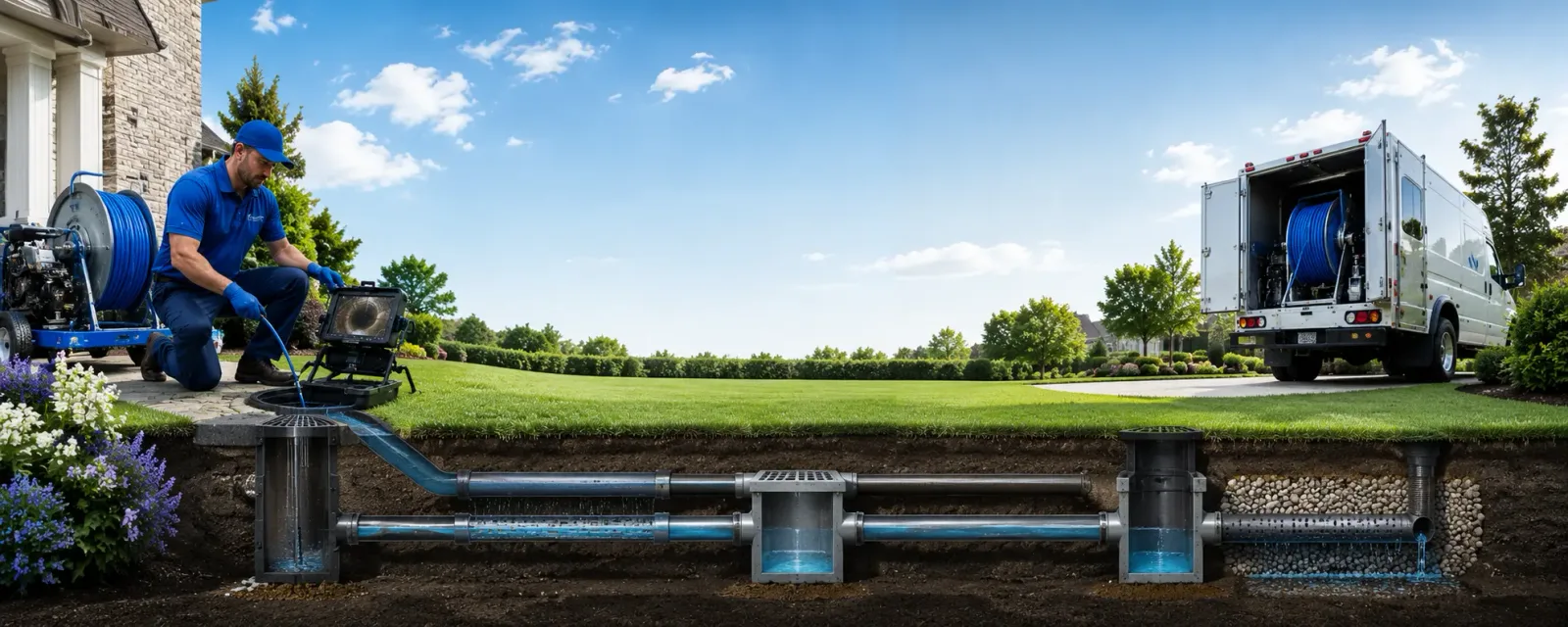 Outdoor drain cleaning information for Cedarbluff, MS